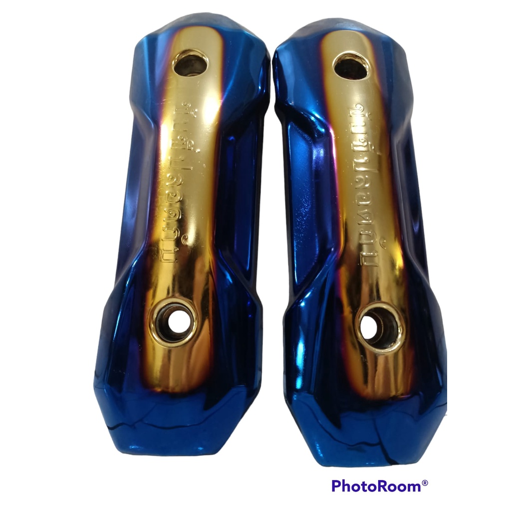 Cover  tameng knalpot Zoomer Blue X Gold beat vario scopy