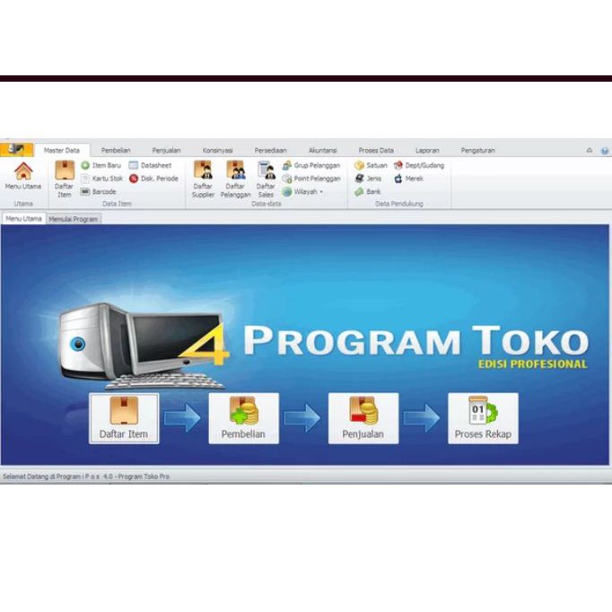 PROGRAM KASIR IPOS 4.0 UNLIMITED + PLUS DATA ITEM BARANG 30 RBUAN ITEM