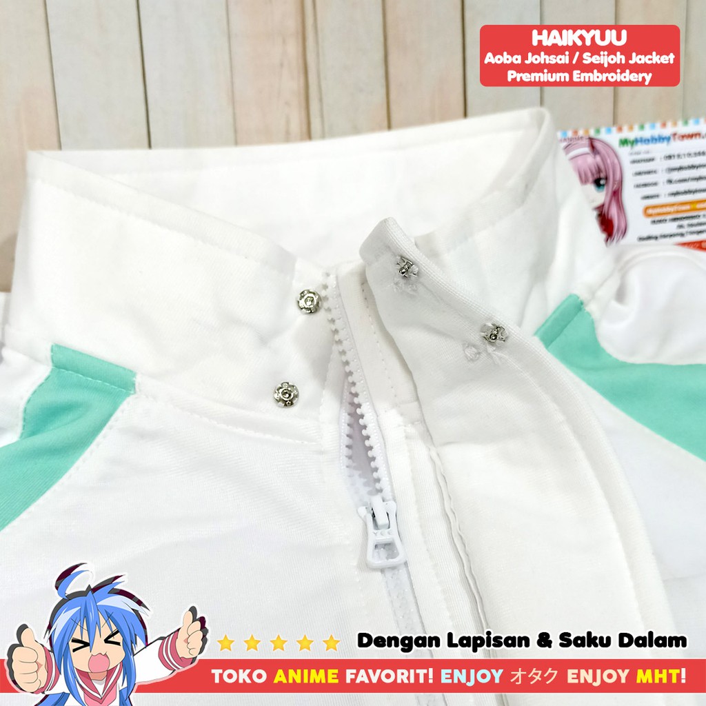 Jaket Anime Cosplay Haikyuu Aoba Johsai Premium Bordir