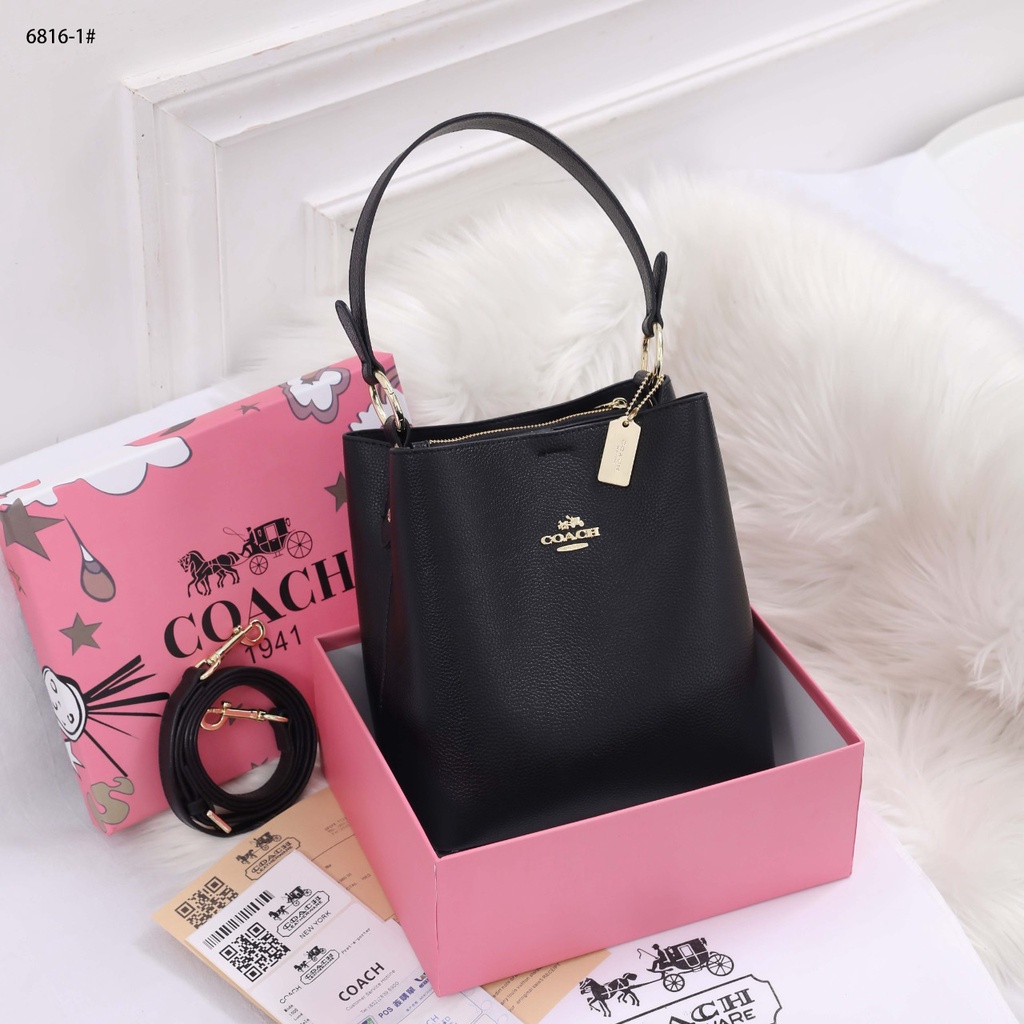 Coa Small Town Bucket Bag in Leather 6816-1