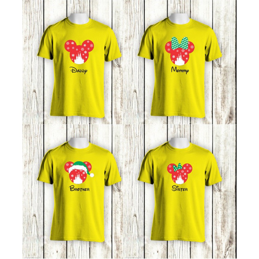 KAOS TSHIRT BAJU NATAL KELUARGA MICKEY MOUSE DEER BAJU TSHIRT COMBED 30S