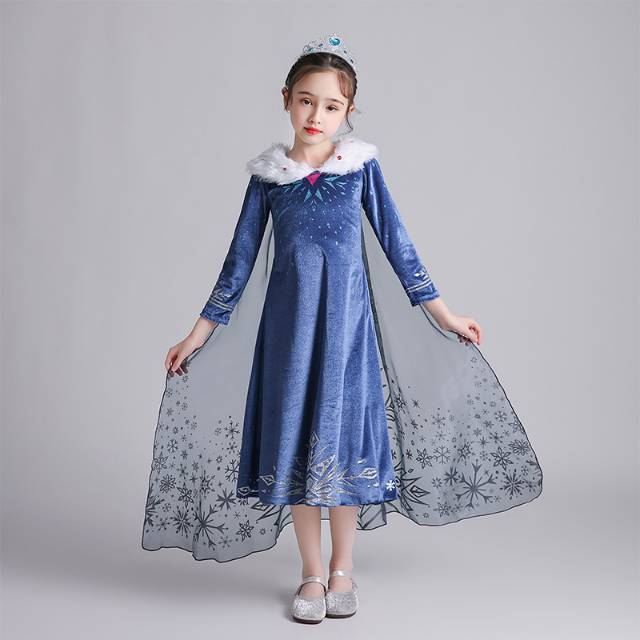 [Brandedbaby] 3T-9T DRESS PRINCESS WINTER PREMIUM / KOSTUM PRINCESS IMPORT WINTER WONDERLAND