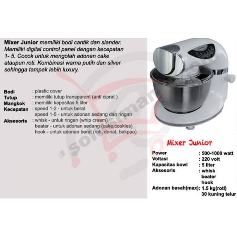 signora junior mixer stand mixer second atau bekas