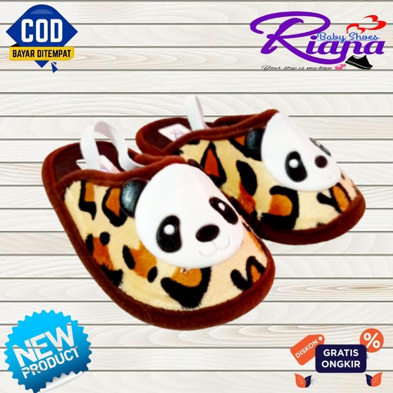 Sandal Slop bayi BAPAU motif panda murah terbaru Usia 6-18 Bulan