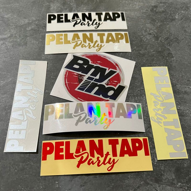 STICKER PELAN TAPI PARTY CUTTING