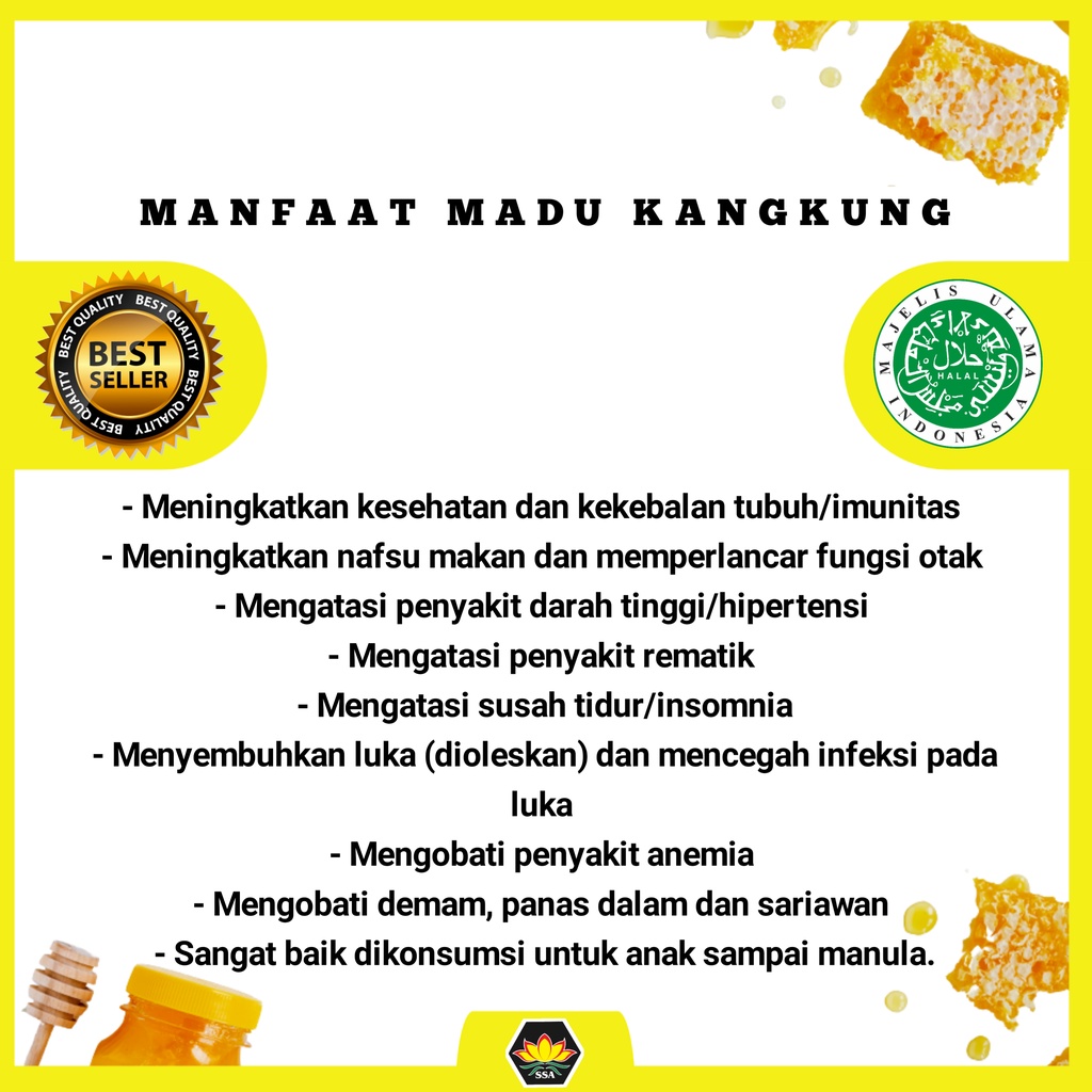 PROMO 1 Kg Raw honey/madu nektar bunga kangkung