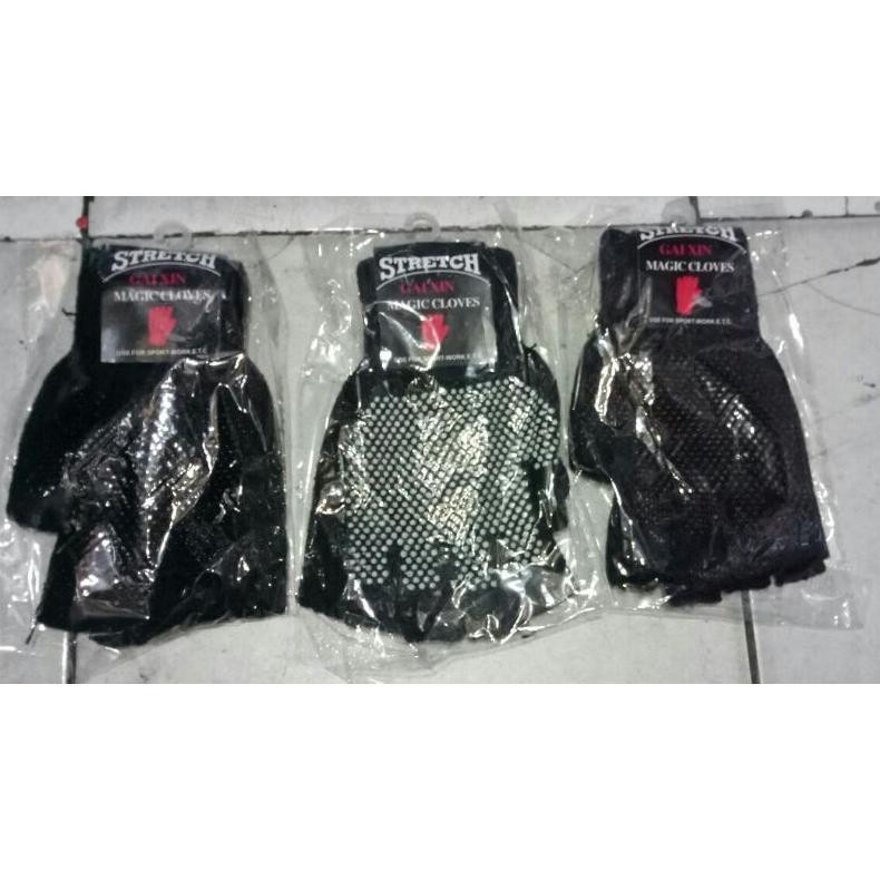 SARUNG TANGAN MOTOR RAJUT PRIA WANITA BINTIK / SARUNG TANGAN ANTI SLIP PENDEK UNISEX RANDOM