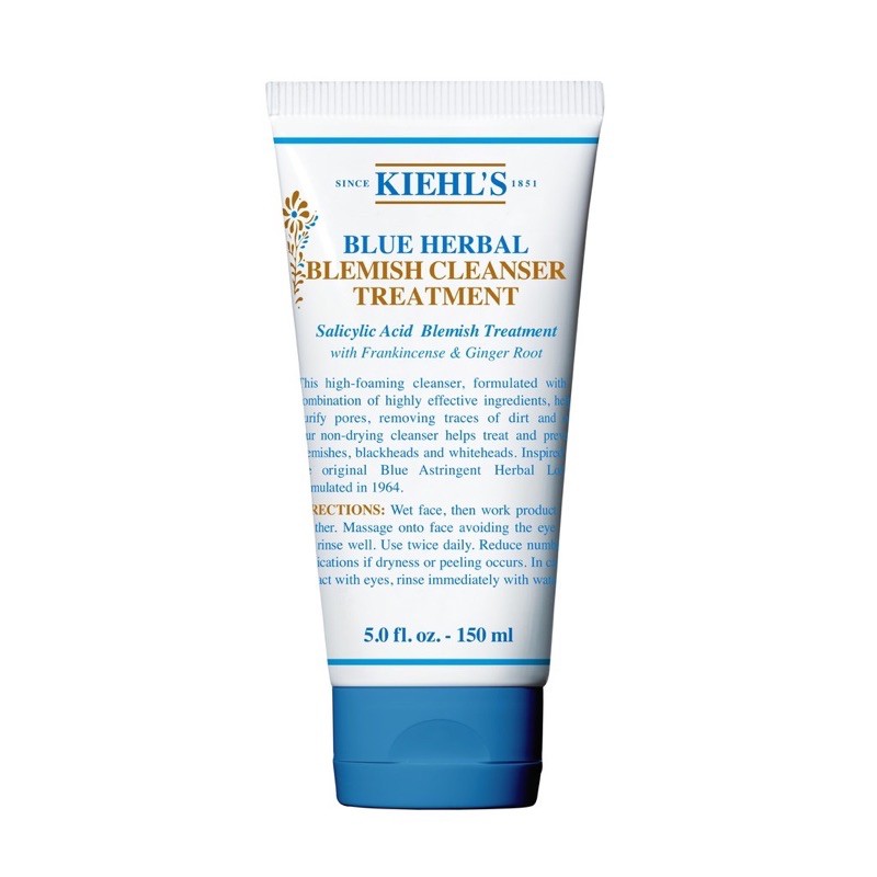 K*iehls Blue Herbal Blemish Cleanser Treatment 150ml