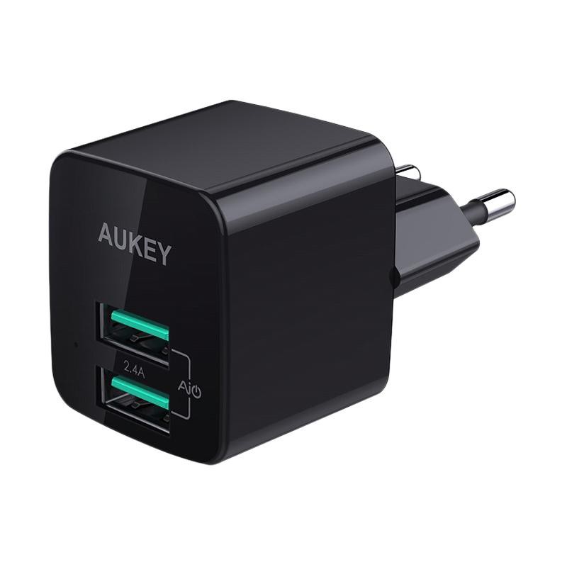 AUKEY PA-U32 Adaptive Charging USB Travel Charger [2 Port] Black