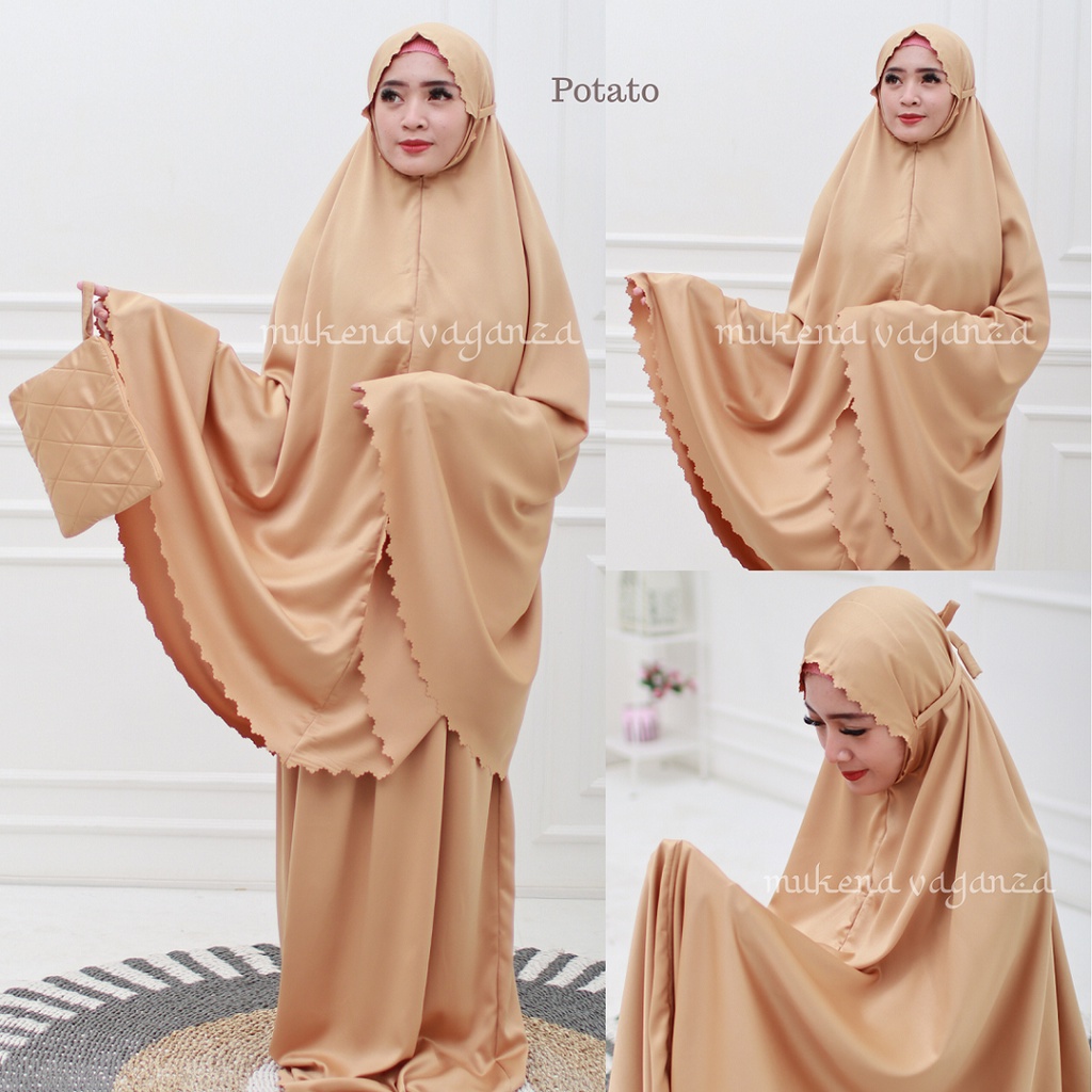 Mukena Dewasa Daily Pastel Lasercut terbaru