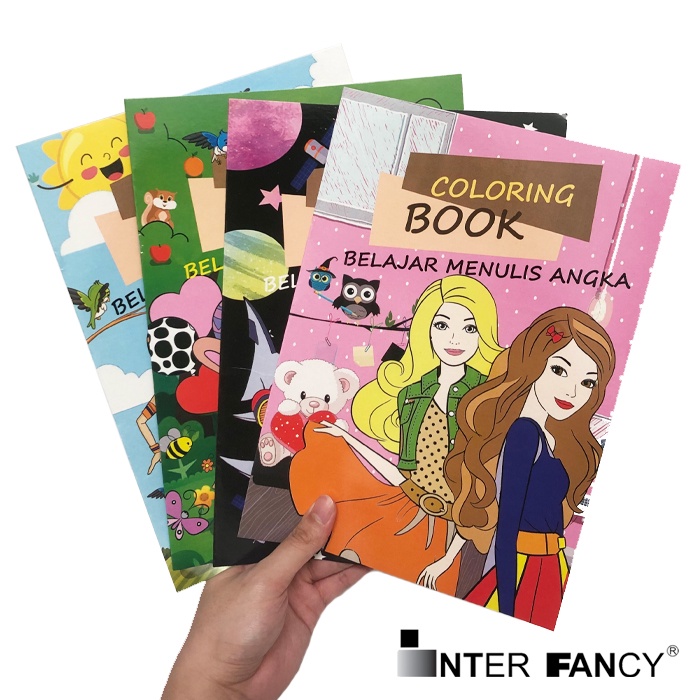 

Buku Mewarna Anak / Kids Coloring Book Belajar Angka dan Alfabet 4Seri