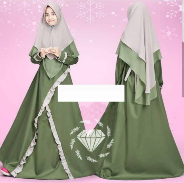MOANA KID FASHION MUSLIM GAMIS ANAK PEREMPUAN UMUR 7 8 9 TAHUN BAJU HIJABERS NGAJI BAJU LEBARAN