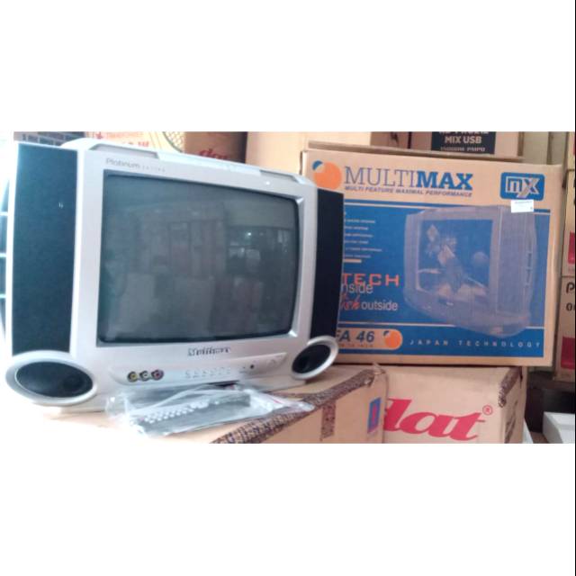 TV TELEVISI MULTIMAX 14 FA 46 TABUNG SEMI FLAT CEMBUNG 14 INCH " MURAH TERMURAH AWET TAHAN LAMA KUAT