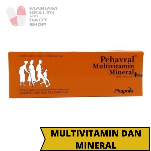 Pehavral Box Isi 100 Tablet | Vitamin & Mineral | Multivitamin [EXP AGUSTUS 2025]