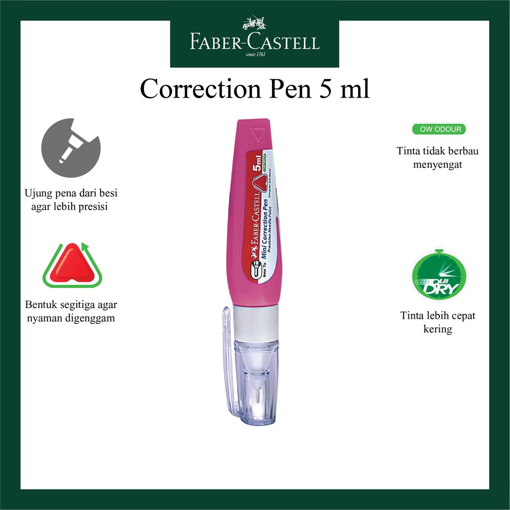 

Correction Pen Faber Castell Mini 5 Mili / Tipe X / Untuk Koreksi Hapus Tinta Pulpen