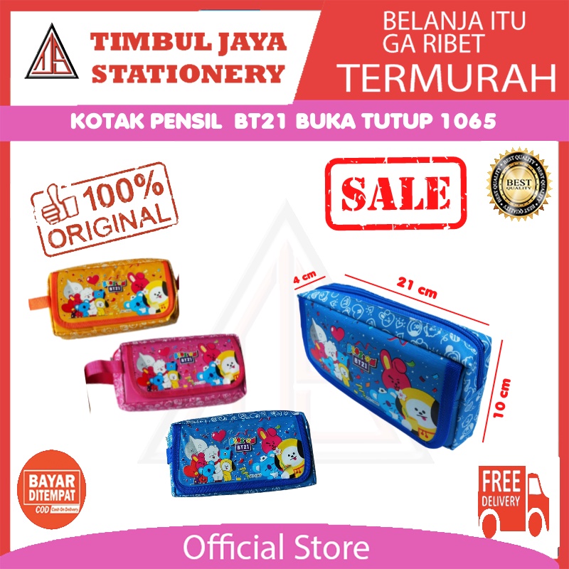 

TJS Tempat pensil BTS tempat pensil aesthetic bahan kain kotak pensil BT21 530 tempat pensil anak kwalitas premium 1007 buka tutup 1065
