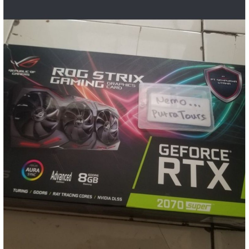 Vga nvidia rtx 2070 super 8gb ddr6 asus strix rog