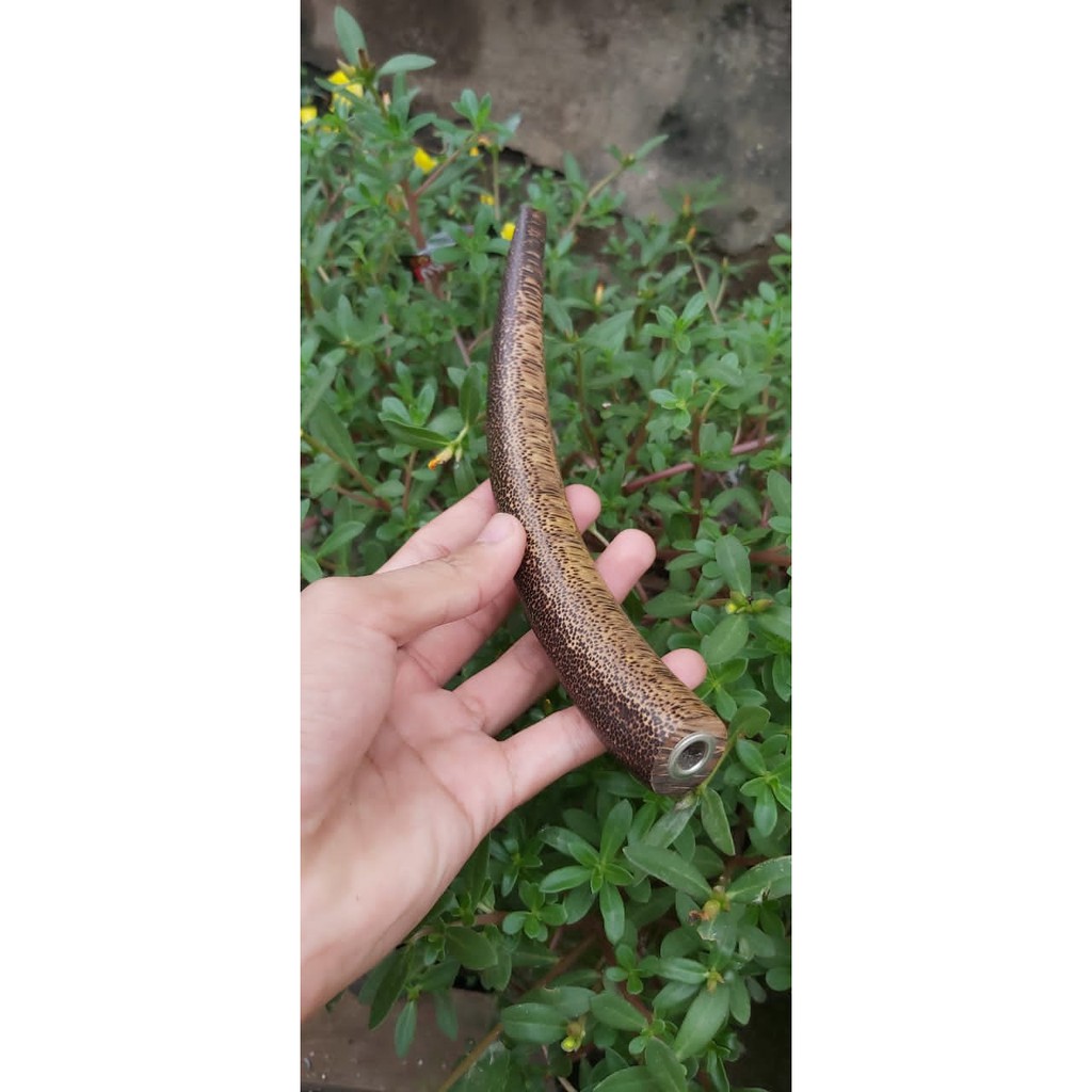 Pipa Once Kayu Liwung HITAM Asli PIPA ONCE LIWUNG AREN LANANG Panjang 23cm