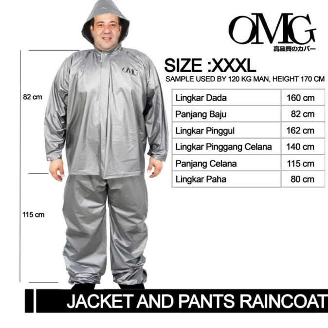JAS HUJAN Super Jumbo XXXL OMG Jaket Celana / JAS HUJAN OMG XXXL