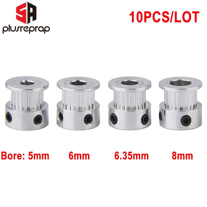 10PCS 2GT 20 Tooth 20T 8mm Bore Aluminum Timing Pulley NEW