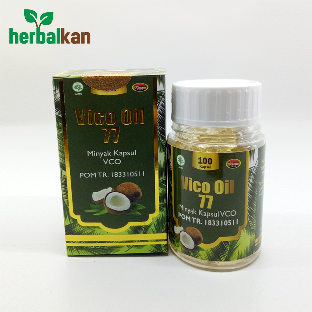 Minyak Vico VCO Oil 77 Virgin Coconut Oil isi 100 Kapsul