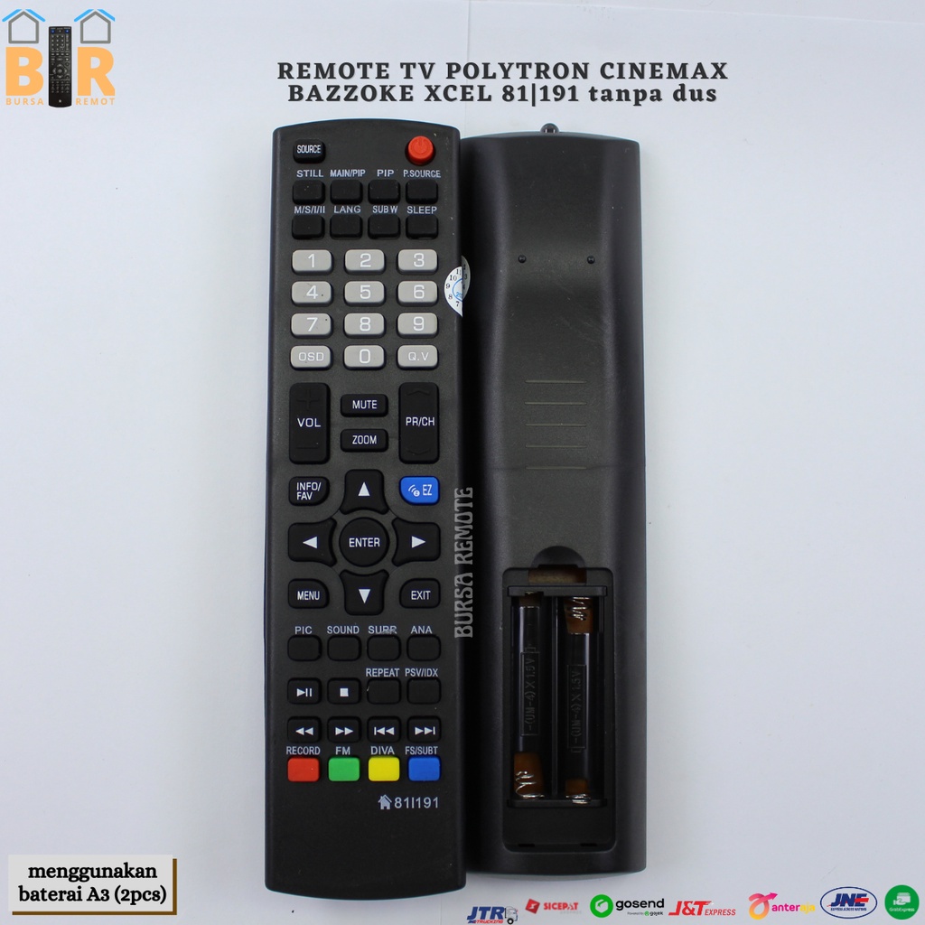 Remote TV Polytron Led 81|191 Cinemax Bazzoke XCel LED LCD Tanpa setting