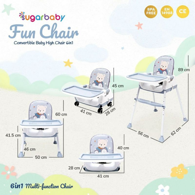 SUGAR BABY FUN CHAIR CONUERTABLE 6IN1