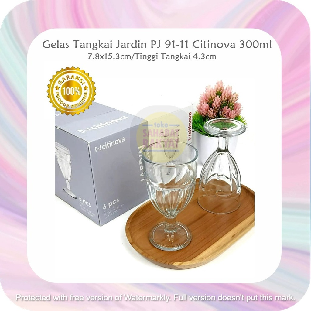 [1 pcs] UTL044L Gelas Tangkai/Stem Glass Jardin PJ 91-11 Citinova 300ml