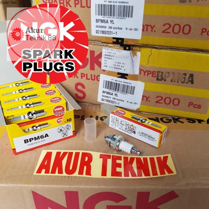 busi mesin potong rumput chainsaw sprayer 2 tak NGK BPM6A NGK ASLI PER BIJI