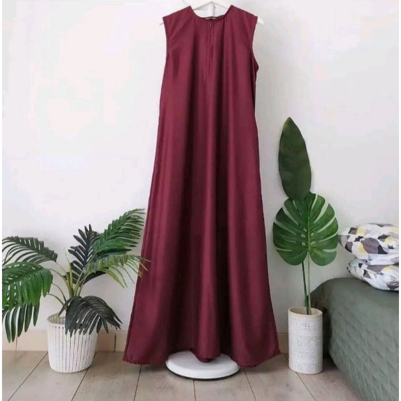 BISA COD INNER DRESS TANPA LENGAN SINGLET DALAMAN GAMIS MUSLIM