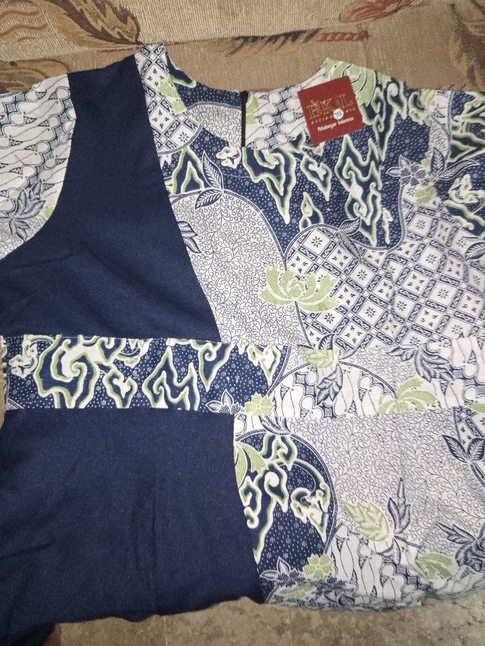 Tey-17 Batik Wanita Asj Sa Hrb026 Kenongo Kemeja Tosca Pendek