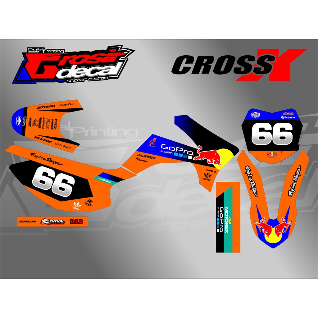 Decal VIAR CROSS X 150 Decal VIAR CROSS X 200GT Gill Body Free Custom