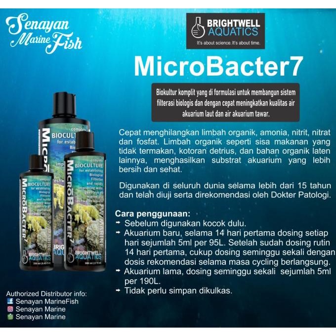 PERAWATAN IKAN BRIGHTWELL MICROBACTER7 (MB7) 125ML (BAKTERI KOMPLIT) LIMITED EDITION