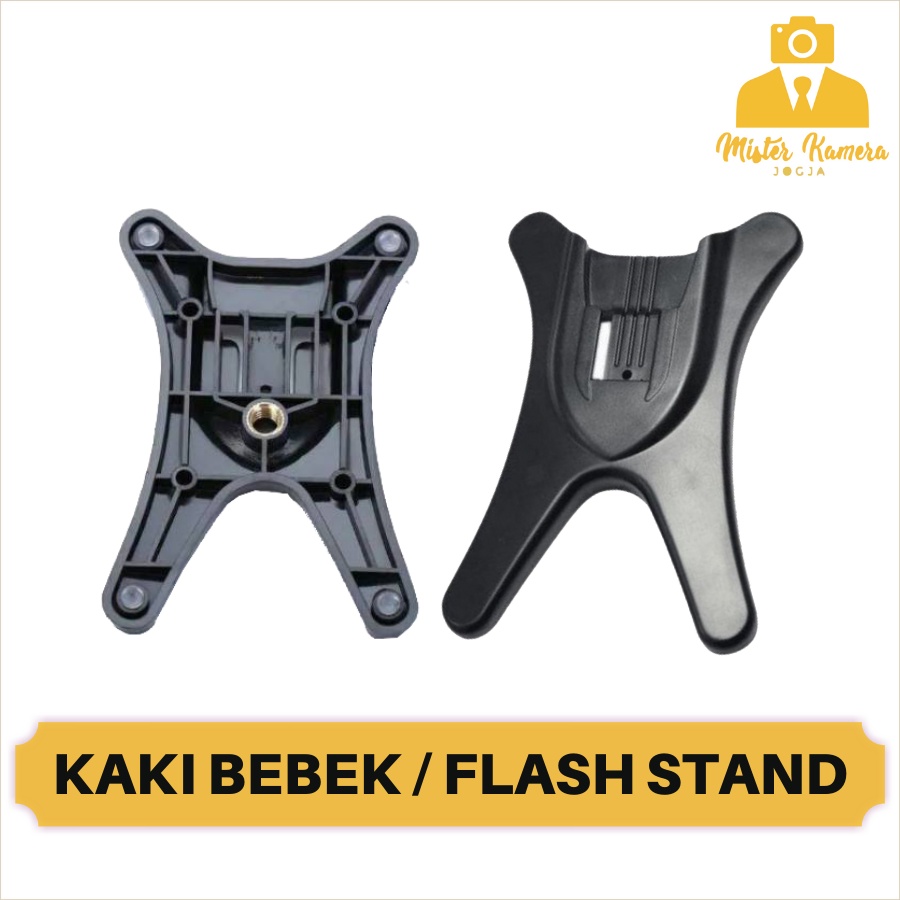 Kaki Bebek Flash Stand Nikon Canon Universal Hot Soe Flash Speedlite Base Stand Fujifilm Godox Shopee Indonesia