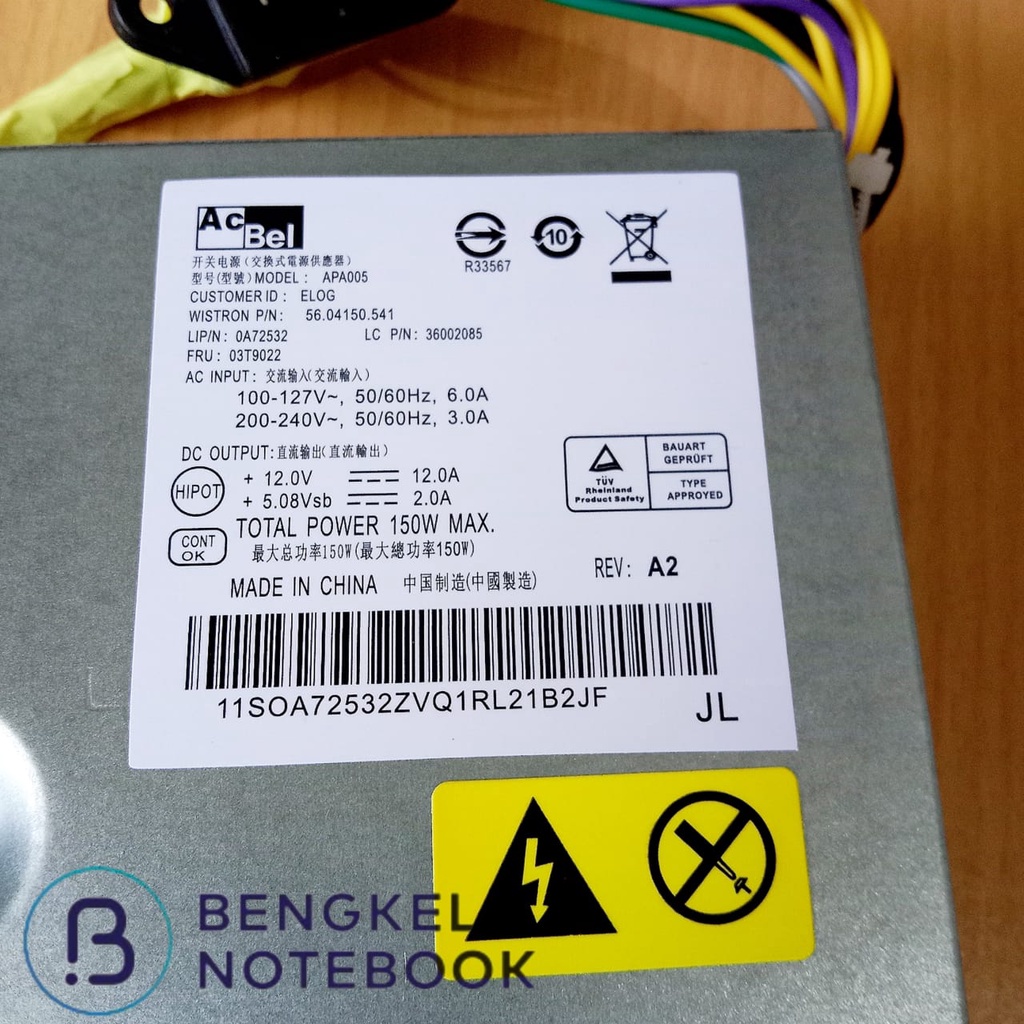 PowerSupply PSU Lenovo M72z 54Y8892 S560 S590 FSP150-20AI HKF1502-3B APA004 Power Supply APA005