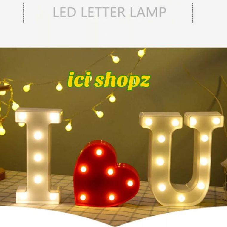 d7✩Best⁑→ ( A Sampai Q) Lampu Led Huruf / Lampu Huruf / Lampu Hias 92
