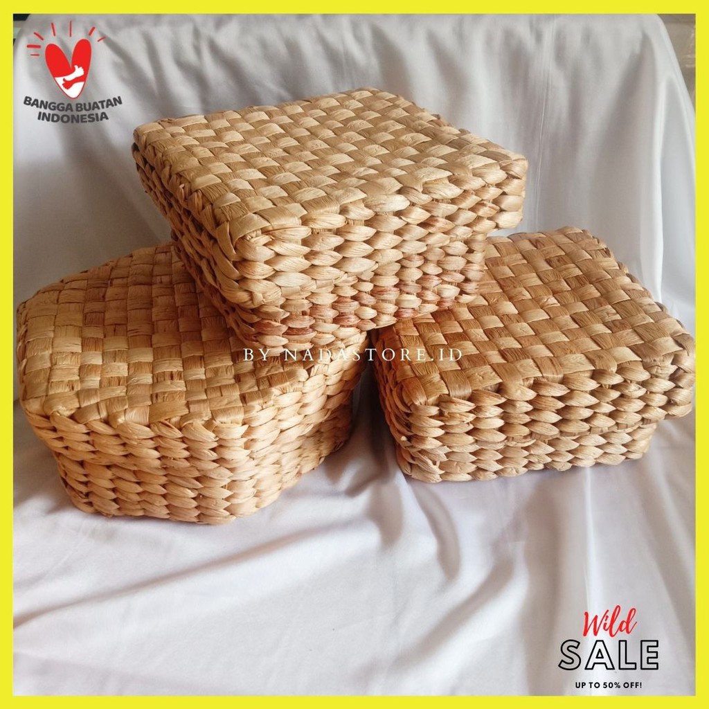 Box Enceng Gondok  / Keranjang Enceng / Parcel / kotak Hantaran / Hampers / Keranjang Parcel / Keranjang Anyaman
