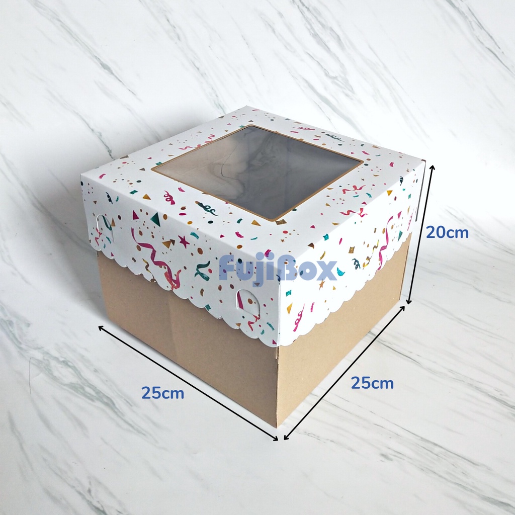 

(1 PCS ) DUS KOTAK KUE TART 25 x 25 x 20 PARTY