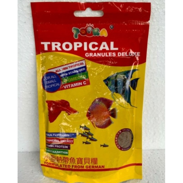 TOPKA TROPICAL GRANULES DELUXE PELET IKAN HIAS KECIL PAKAN IKAN TETRA PAKAN IKN GUPPY PELET CUPANG P