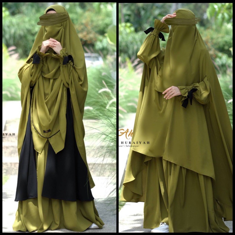 Gamis Geulis Alfi huraiyah Gamis set syari free cadar