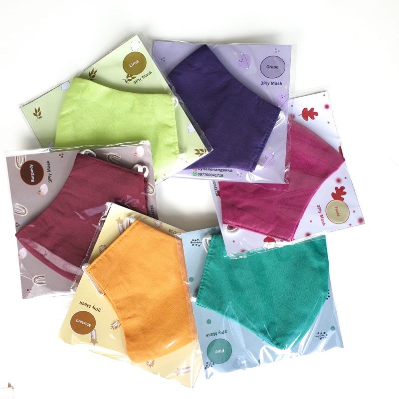 Masker Kain Katun 3 Lapis
