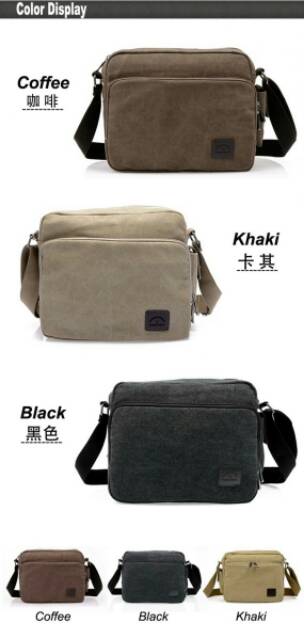 Tas Selempang Pria Canvas Multifungsi