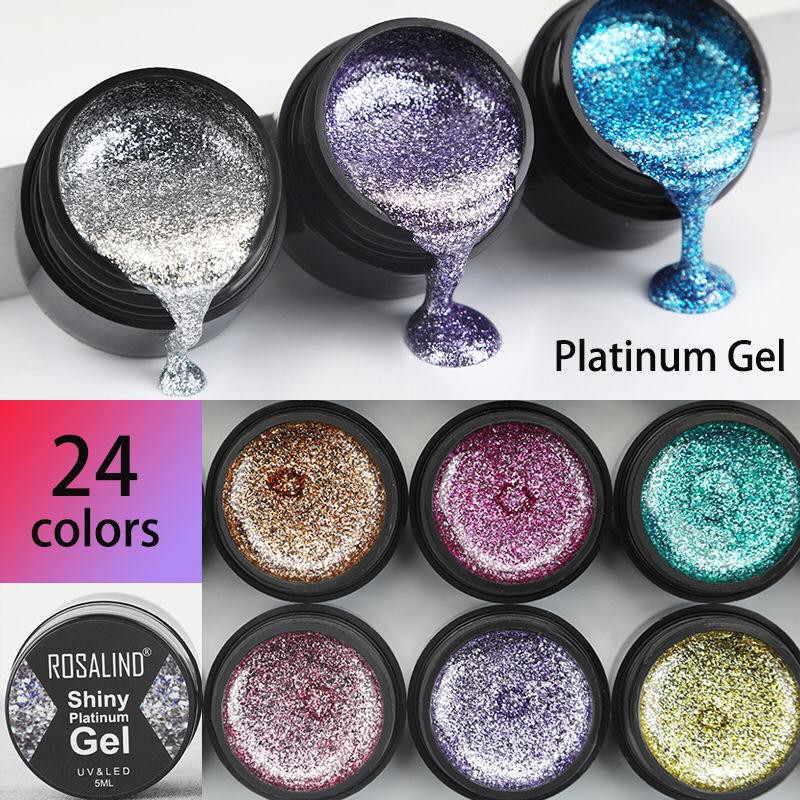 (A381-A400) Rosalind SHINY PLATINUM GEL SERIES Gel Nail Polish UV LED / Kutek / Cat Kuku