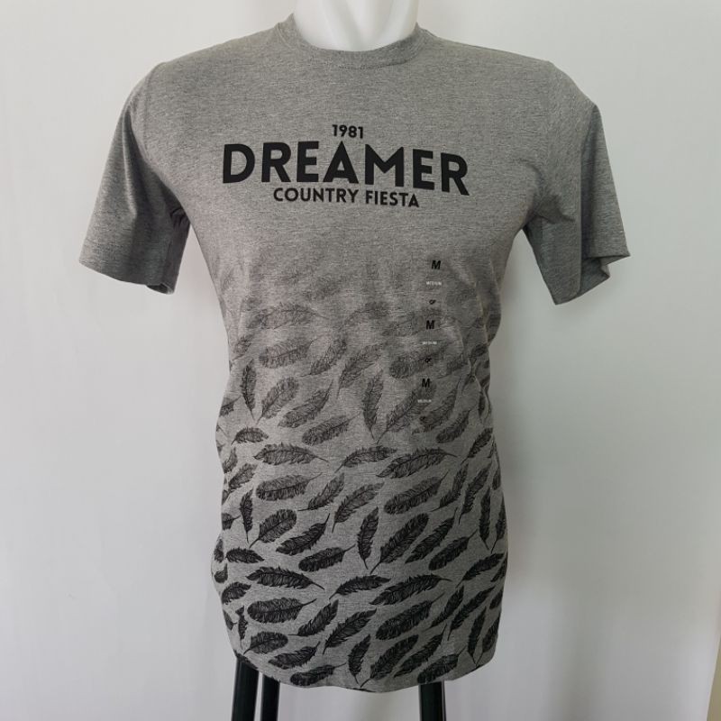 COUNTRY FIESTA ORIGINAL - Kaos Oblong Pria Lengan Pendek Warna Abu-Abu (CF)