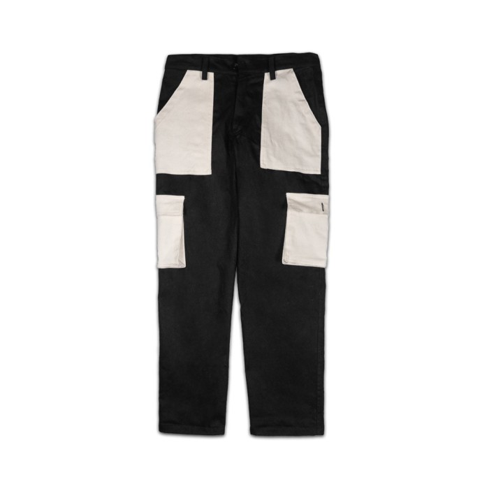 Black white cargo - celana cargo