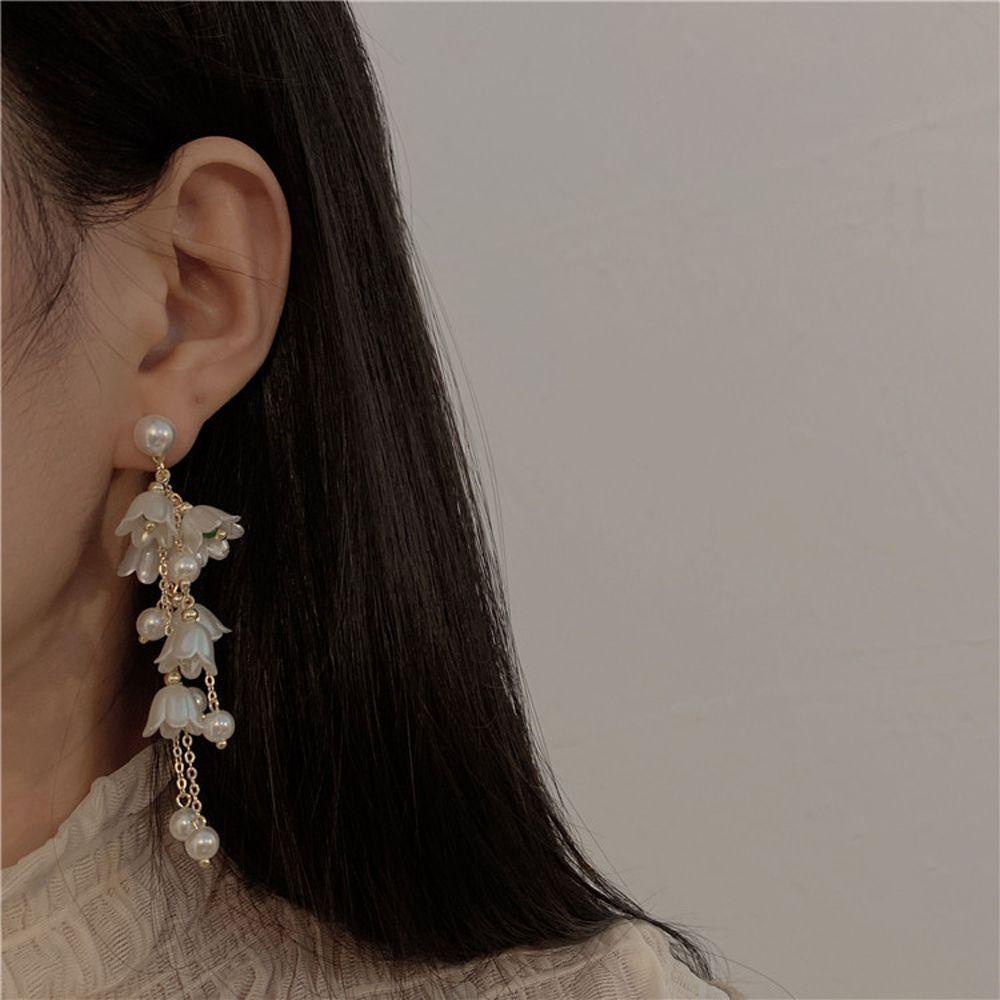 Mxbeauty Anting Wanita Temperamen Elegan Bunga Lucu Manis Indah Gaya Korea Ear Drop