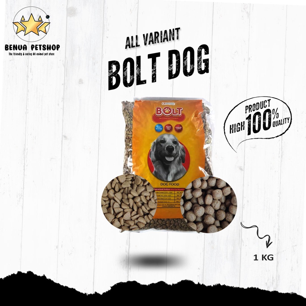 Makanan Anjing murah BOLT Dog All variant 1kg