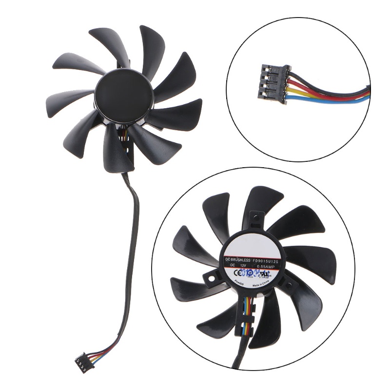 Bt 1PC 85MM FD9015U12S 4Pin 12V 0.55A VGA Fan Kipas Pendingin Kartu Grafis