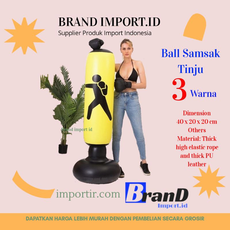 ORI+ Vertical Punching Bag Tiang Samsak Tinju Boxing Punch Target Inflatable 1.6 Meter SD8