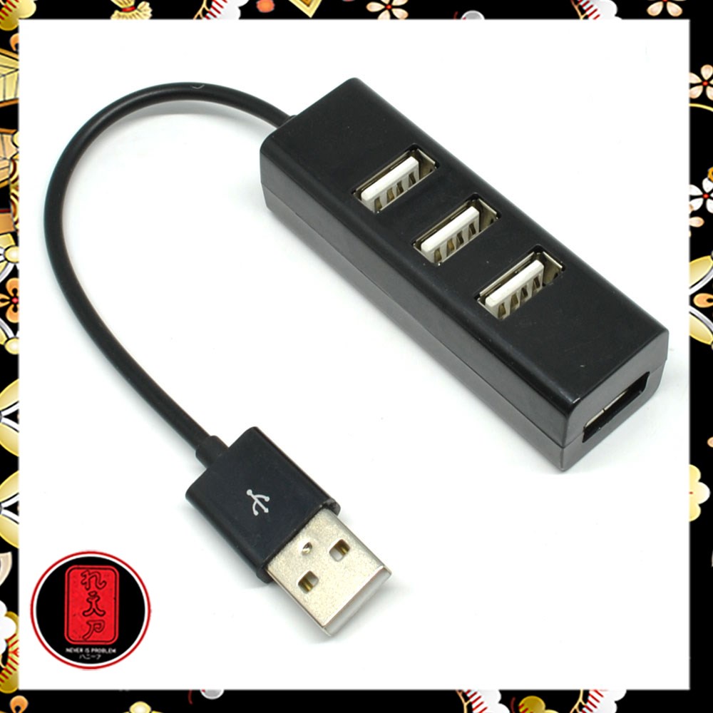 EASYIDEA Portable USB Hub 4 Port - HB3004 - Black